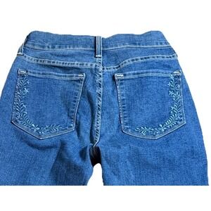 Vintage NYDJ Not Your Daughter's Jeans Capris Stretch Embroidered Floral 0P USA